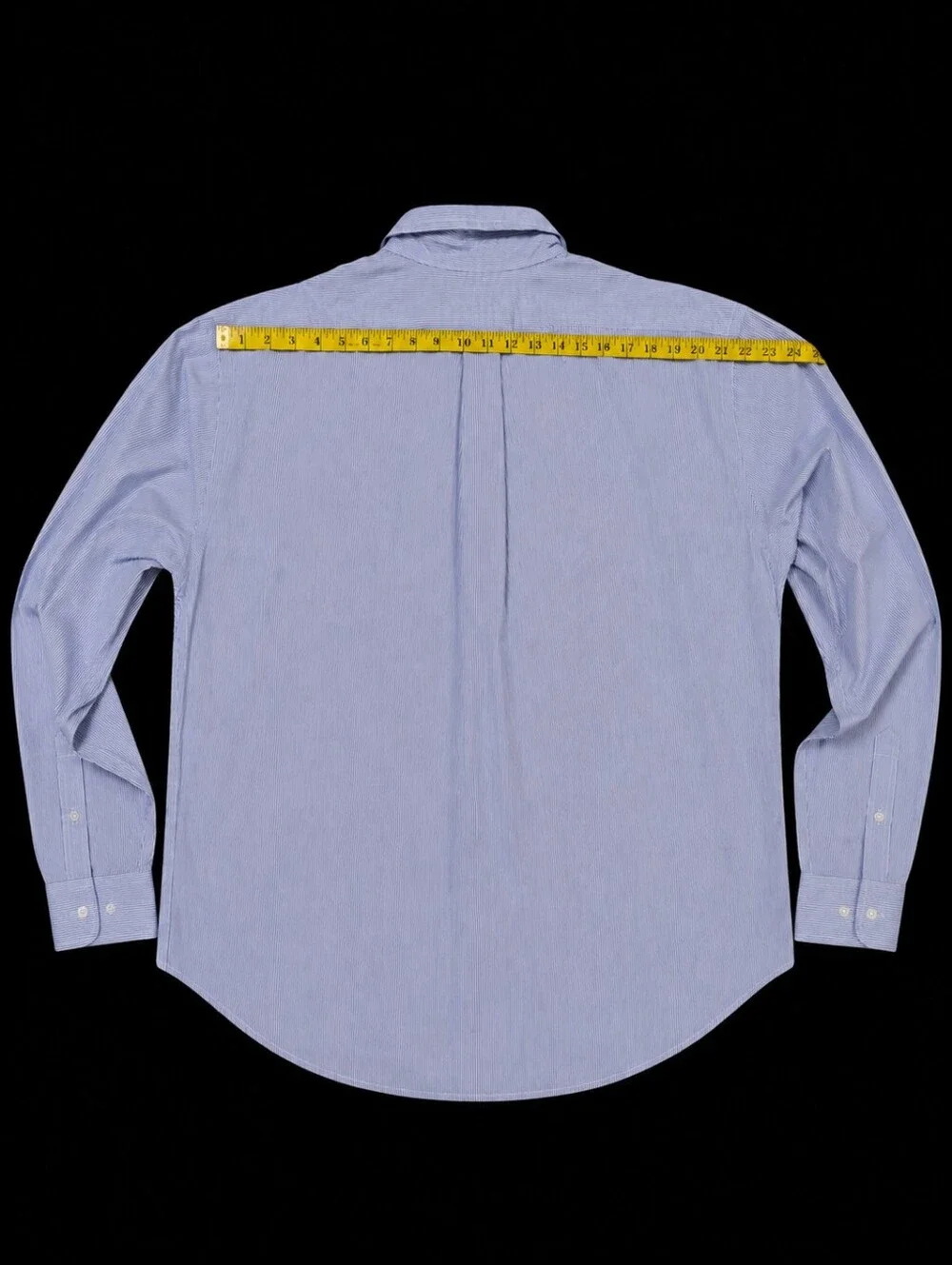 Ralph Lauren Blake Blue/White Striped Button-Down Cotton Shirt Men Size X-Large - Picture 12 of 16